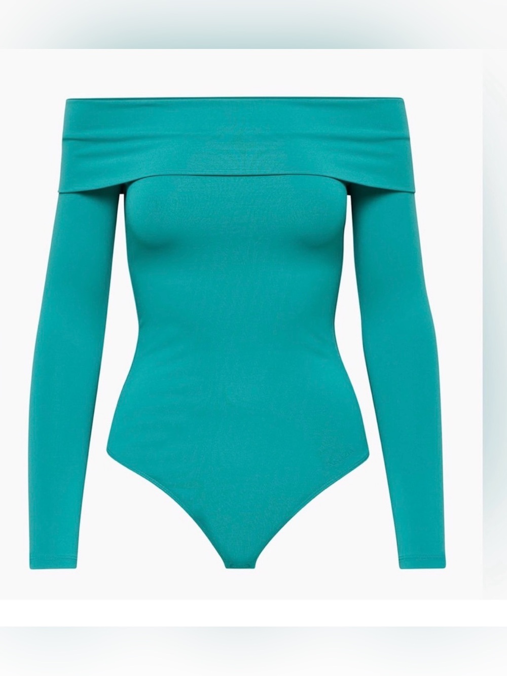 Aritzia Contour NWT teal off the shoulder bodysuit, small